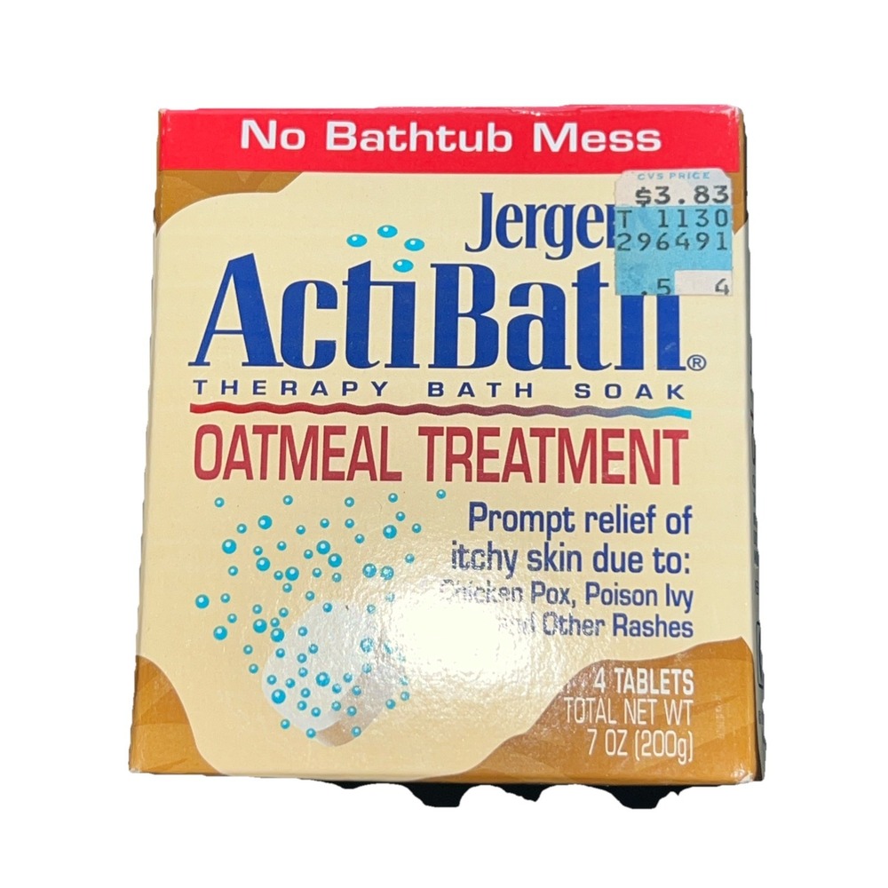 Vintage Jergens Acti Bath Therapy Bath Soak Oatmeal Treatment 4 Tablets 1994 New
